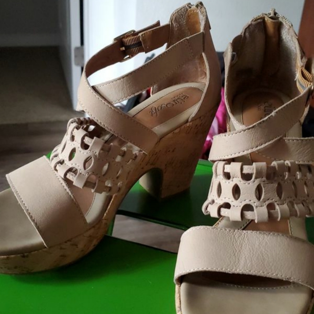 Nude Colored Platform Heels